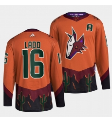 Men Arizona Coyotes 16 Andrew Ladd Orange 2022 23 Reverse Retro Stitched Jersey