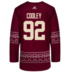 Men Arizona Coyotes #92 Logan Cooley Adidas Authentic Alternate Jersey red