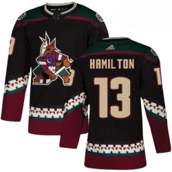 Mens Adidas Arizona Coyotes 13 Freddie Hamilton Authentic Black Alternate NHL Jersey 