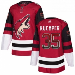 Mens Adidas Arizona Coyotes 35 Darcy Kuemper Authentic Maroon Drift Fashion NHL Jersey 