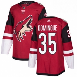 Mens Adidas Arizona Coyotes 35 Louis Domingue Authentic Burgundy Red Home NHL Jersey 