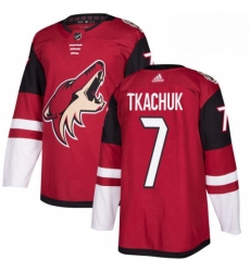 Mens Adidas Arizona Coyotes 7 Keith Tkachuk Premier Burgundy Red Home NHL Jersey 