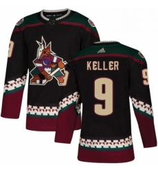 Mens Adidas Arizona Coyotes 9 Clayton Keller Premier Black Alternate NHL Jersey 