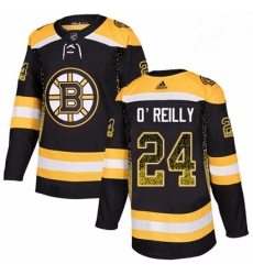 Mens Adidas Boston Bruins 24 Terry OReilly Authentic Black Drift Fashion NHL Jerse