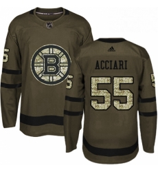 Mens Adidas Boston Bruins 55 Noel Acciari Authentic Green Salute to Service NHL Jersey 