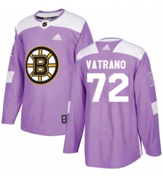 Mens Adidas Boston Bruins 72 Frank Vatrano Authentic Purple Fights Cancer Practice NHL Jersey 