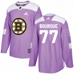 Youth Adidas Boston Bruins 77 Ray Bourque Authentic Purple Fights Cancer Practice NHL Jersey 