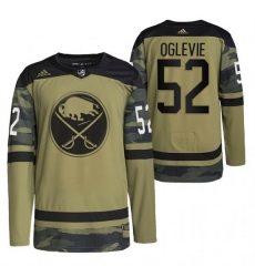 Men Buffalo Sabres 52 Andrew Oglevie 2022 Camo Military Appreciation Night Stitched jersey