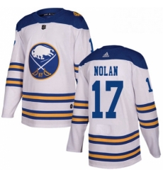 Mens Adidas Buffalo Sabres 17 Jordan Nolan Authentic White 2018 Winter Classic NHL Jersey 