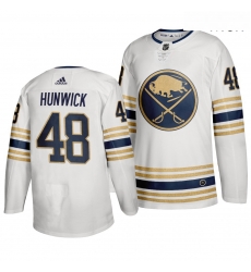 Sabres 48 Matt Hunwick White 50th Anniversary Adidas Jersey