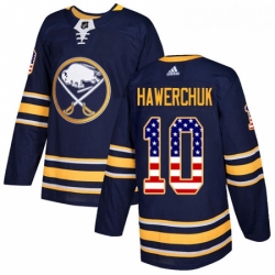 Youth Adidas Buffalo Sabres 10 Dale Hawerchuk Authentic Navy Blue USA Flag Fashion NHL Jersey 