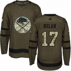 Youth Adidas Buffalo Sabres 17 Jordan Nolan Authentic Green Salute to Service NHL Jersey 