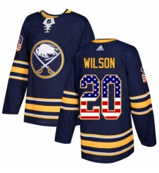 Youth Adidas Buffalo Sabres 20 Scott Wilson Authentic Navy Blue USA Flag Fashion NHL Jersey 