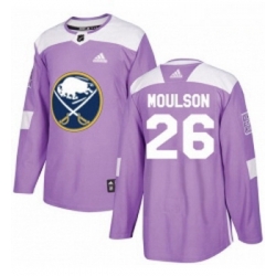 Youth Adidas Buffalo Sabres 26 Matt Moulson Authentic Purple Fights Cancer Practice NHL Jersey 