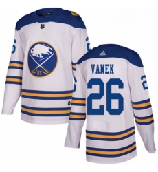 Youth Adidas Buffalo Sabres 26 Thomas Vanek Authentic White 2018 Winter Classic NHL Jersey 