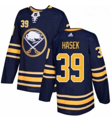 Youth Adidas Buffalo Sabres 39 Dominik Hasek Premier Navy Blue Home NHL Jersey 