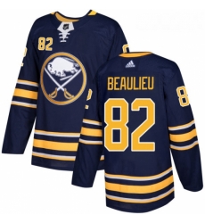 Youth Adidas Buffalo Sabres 82 Nathan Beaulieu Authentic Navy Blue Home NHL Jersey 