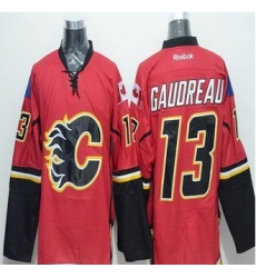 Calgary Flames #13 Johnny Gaudreau Red Stitched NHL Jersey