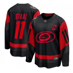 Men Carolina Hurricanes 11 Jordan Staal Black Red Stadium Series Breakaway Stitched Jersey