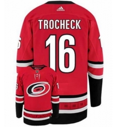 Men Carolina Hurricanes 16 Vincent Trocheck Red Adidas Jersey