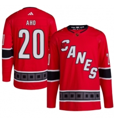 Men Carolina Hurricanes 20 Sebastian Aho 2022 23 Reverse Retro Red Stitched Jersey