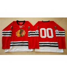 Chicago Blackhawks #00 Clark Griswold Red Mitchell And Ness 1960-61 Stitched NHL Jersey