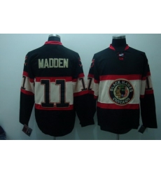 Chicago Blackhawks 11 Madden Black Jerseys New Third