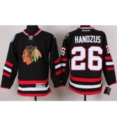 Chicago Blackhawks 26 Michal Handzus Black 2014 Stadium Series NHL Jersey A PATCH