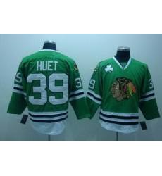 Chicago Blackhawks 39 HUET jersey green