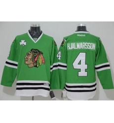 Chicago Blackhawks #4 Nikals Hjalmarsson Green Stitched NHL Jersey