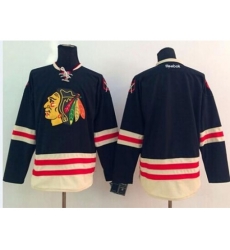 Chicago Blackhawks Blank Black 2015 Winter Classic Stitched NHL Jersey