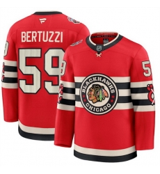 Men Chicago Blackhawks 59 Tyler Bertuzzi Red 2024 25 Winter Classic Stitched Hockey Jersey