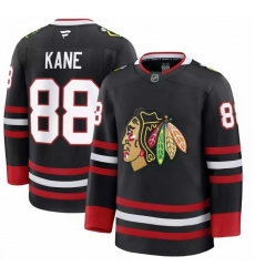 Men Chicago Blackhawks  88 Patrick Kane Black Stitched Hockey Jersey