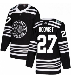 Mens Adidas Chicago Blackhawks 27 Adam Boqvist Authentic Black 2019 Winter Classic NHL Jersey 