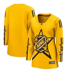 Women All Star Game 2024 Yellow Breakaway Stitched Hockey Jersey