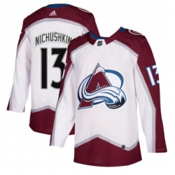 Men Colorado Avalanche #13 Valerie Nichushkin White Stitched adidas NHL Jersey