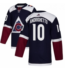 Youth Adidas Colorado Avalanche 10 Sven Andrighetto Premier Navy Blue Alternate NHL Jersey 