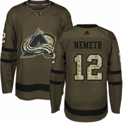 Youth Adidas Colorado Avalanche 12 Patrik Nemeth Premier Green Salute to Service NHL Jersey 