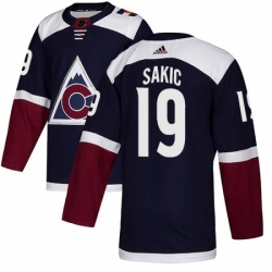 Youth Adidas Colorado Avalanche 19 Joe Sakic Authentic Navy Blue Alternate NHL Jersey 