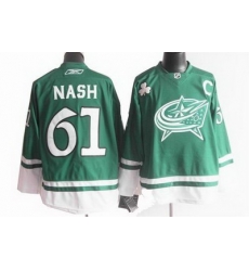 Columbus Blue Jackets #61 Rick Nash green jerseys