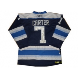 Columbus Blue Jackets #7 Jeff Carter Dark Blue Third Hockey NHL Jerseys