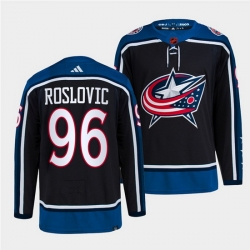 Men Columbus Blue Jackets 96 Jack Roslovic Navy 2022 Reverse Retro Stitched Jersey