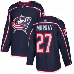 Mens Adidas Columbus Blue Jackets 27 Ryan Murray Authentic Navy Blue Home NHL Jersey 