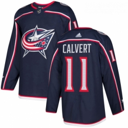 Youth Adidas Columbus Blue Jackets 11 Matt Calvert Authentic Navy Blue Home NHL Jersey 