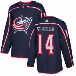 Youth Adidas Columbus Blue Jackets 14 Jordan Schroeder Premier Navy Blue Home NHL Jersey 