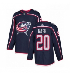 Youth Adidas Columbus Blue Jackets 20 Riley Nash Premier Navy Blue Home NHL Jersey 