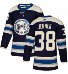 Youth Adidas Columbus Blue Jackets 38 Boone Jenner Authentic Navy Blue Alternate NHL Jersey 