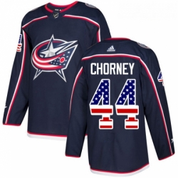 Youth Adidas Columbus Blue Jackets 44 Taylor Chorney Authentic Navy Blue USA Flag Fashion NHL Jersey 