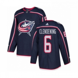 Youth Adidas Columbus Blue Jackets 6 Adam Clendening Authentic Navy Blue Home NHL Jersey 