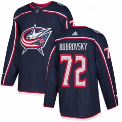 Youth Adidas Columbus Blue Jackets 72 Sergei Bobrovsky Premier Navy Blue Home NHL Jersey 